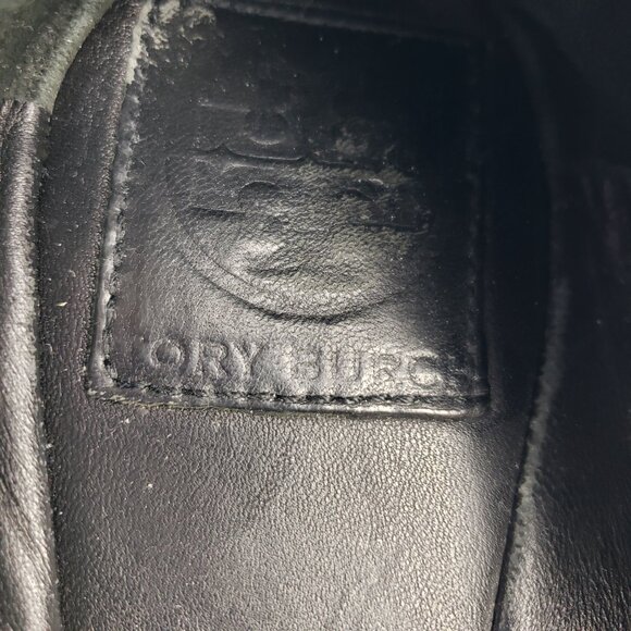 Tory Burch Caroline Arabia Black Elastic Flats 10M, Flaws - Picture 11 of 13